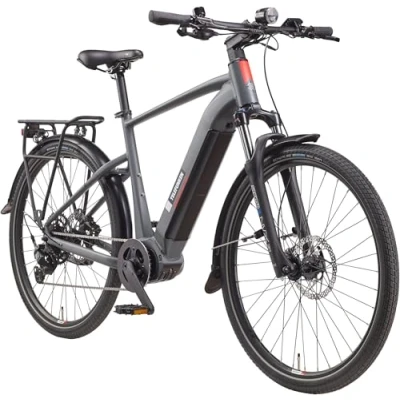 Abbildung von Telefunken E Bike &quot;SUV710&quot;, 9 Gang, Shimano, Mittelmotor 250 W, (27,5 Zoll, Straßenzulassung, Scheibenbremsen), Pedelec, Elektrofahrrad für Herren u. Damen, Trekkingrad, Cityrad