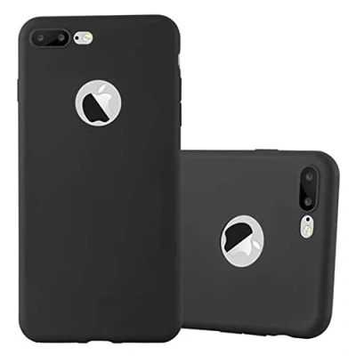 Abbildung von Cadorabo Hülle kompatibel mit Apple iPhone 7 Plus 7S 8 Schutzhülle TPU Silikon Case Candy Design Slim Kratzfest Weiche Gummi Rundumschutz für in Schwarz