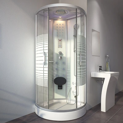 Abbildung von HOME DELUXE Komplettdusche Duschkabine WHITE PEARL 100 x cm, BxT: 100x100 cm