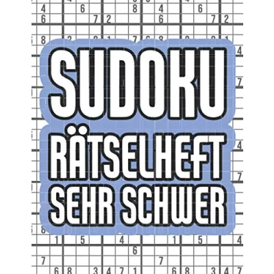 Abbildung von Sudoku Rätselheft Sehr Schwer: Großer Block mit 750 Rätseln in der Schwierigkeitsstufe Schwer Lösungen