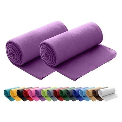 Abbildung von Wohndecke Polar Fleece, wometo, OEKO TEX®, 2 Fleecedecken mit Kettel Rand &amp; Anti Pilling