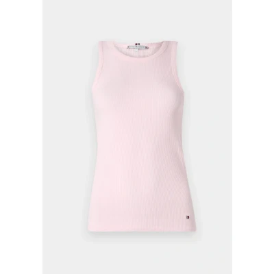 Abbildung von Tommy Hilfiger SLIM TANK Top, Damen, Größe: Medium, Light pink