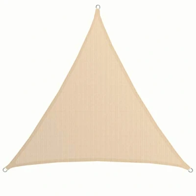 Abbildung von AMANKA Sonnensegel HDPE Dreieck UV Sonnenschutz Plane, 2x2x2 m Balkon Garten Beige