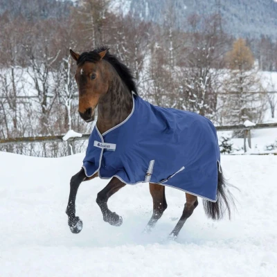 Abbildung von Bucas Freedom Turnout 135 Pferdedecke 300g, Navy/Silber