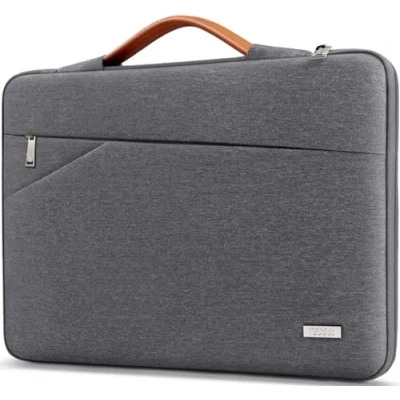 Abbildung von TECOOL 14 Zoll Laptop Tasche Hülle Laptoptasche für Lenovo HP Dell Acer Asus Notebook Chromebook, 15 MacBook Air M2 Wasserdicht Notebooktasche Stoßfestes Schutzhülle, Dunkelgrau