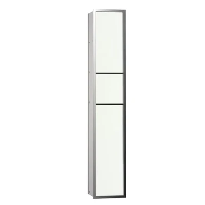 Abbildung von Emco asis (150) PH,BÜGA up, 964mm, ohne Einbaurahmen, Optiwhite WC Modul, Metall, Chrom/Weiß, 964 mm