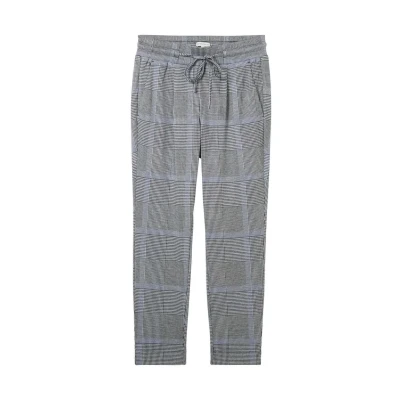 Abbildung von TOM Tailor Stoffhose, Damen, Größe: 36x28, Navy blue check