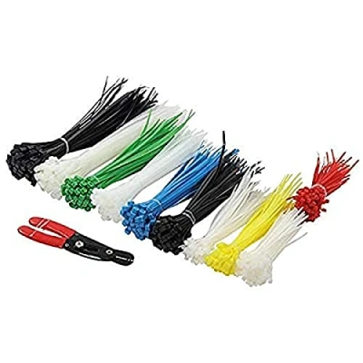 Abbildung von Logilink KAB0019 Kabel Tie Set, 600pcs., 5 Lengths, 1 x Cutter
