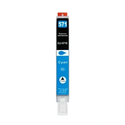 Abbildung von 1 XXL Druckerpatrone kompatibel zu CLI 571 C Cyan für Canon PIXMA MG5750 MG5751 MG5752 MG5753 MG6850 MG6853 MG7750 MG7753 TS5050 TS5053 TS5055 TS6050 TS6052 TS8050 TS8053 TS9050 TS9055