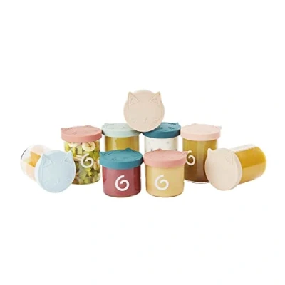 Abbildung von Babymoov ISY BOWLS Behälter für Babynahrung aus robustem, temperarturbeständigem Glas zum Aufbewahren/ Einfrieren von Babybrei, 6x 250ml + 3x 120ml