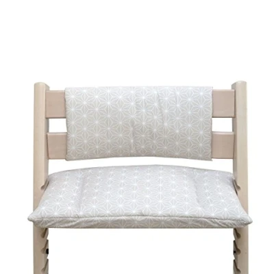 Abbildung von Blausberg Baby Sitzkissen Kissen Polster Set Junior *31 FARBEN* für Tripp Trapp ohne Schlitz im (Happy Star Beige) alle Materialien OEKO TEX® Standard 100 zertifiziert 100% made in HH