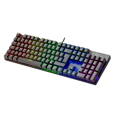 Abbildung von MARSGAMING MK422 Schwarz, Mechanische Gaming Tastatur RGB, Antighosting, Mechanischer Switch Blau, Französische Sprache, MK422BFR
