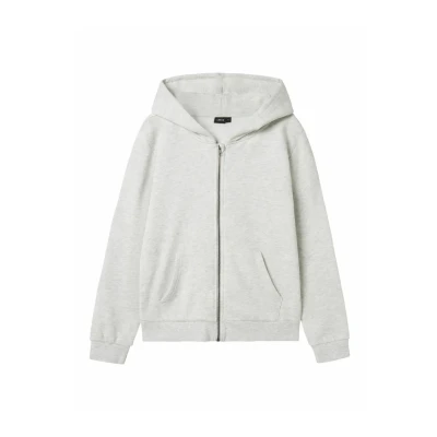 Abbildung von NAME IT Unisex Nlnnizu Ls Bru Sweat Card W. Hood Noos Jogginghose, Light Grey Melange, 122 128 EU