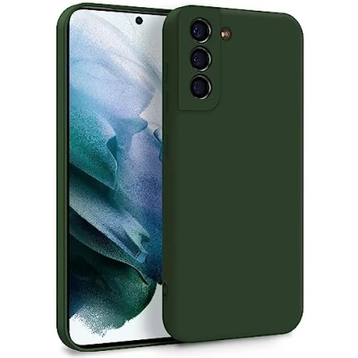 Abbildung von MyGadget Hülle für Samsung Galaxy S21 Plus Zweilagige Handyhülle mit Kameraschutz Cover Innenfutter &amp; Silikon außen Olive Grün
