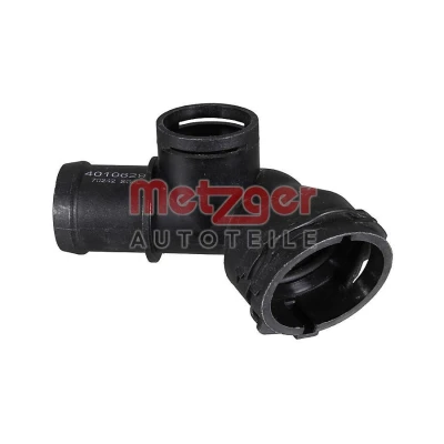 Abbildung von METZGER 4010629 Flansch Kunststoff Motorkühler, links unten ohne Sensor VOLKSWAGEN: Passat B6 Variant, GOLF 6, Limousine, SEAT: Altea XL