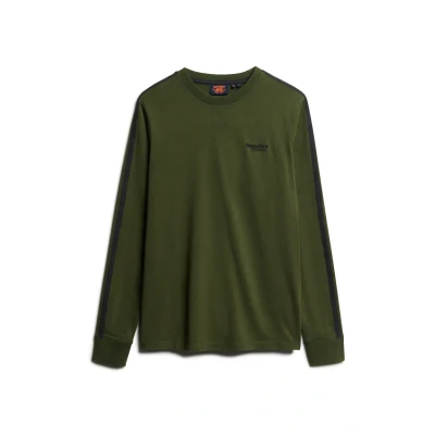 Abbildung von Superdry Essential LOGO Retro Langarmshirt, Herren, Größe: Large, Duffel bag green