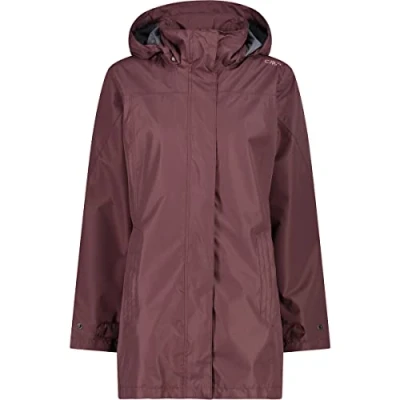 Abbildung von CMP Damenjacke mit Reißverschluss und atmungsaktiver Kapuze, Pflaume, XXXL
