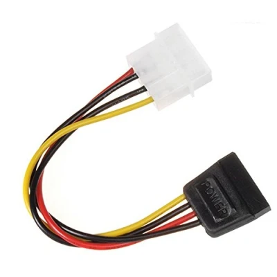 Abbildung von Maclean MCTV 633 Adapter Power Molex Stromkabel 1x 4pin Stecker an 15pin Buchse SATA HDD Kabellänge 15cm
