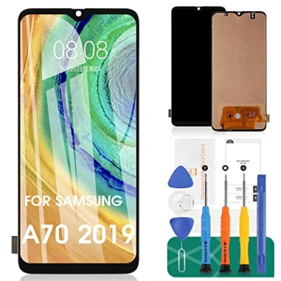 Abbildung von Ersatzdisplay für Samsung Galaxy A70 A705 A705F A705GM SM A705MN A7050 LCD Display Touch Panel Sensor Digitizer (Incell Black No Frame)