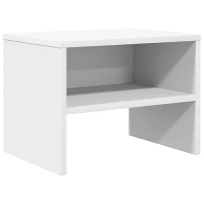 Abbildung von vidaXL Nachttisch mit offenem Fach Nachtschrank Beistelltisch Telefontisch Couchtisch Nachtkommode Nachtkonsole Weiß 40x30x30cm Holzwerkstoff