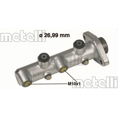 Abbildung von METELLI 05 0431 Hauptbremszylinder 26,99 Gusseisen IVECO: DAILY 3 Pritsche/Fahrgestell, 2 Pritsche/Fahrgestell