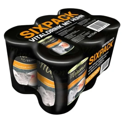 Abbildung von MIAMOR Vitaldrink Leckerer Drink für ausgewachsene Katzen zur Förderung der Flüssigkeitsaufnahme. Ergänzungsfutter in Dose Unterstützung Nierenfunktion 4x6x135 ml Huhn