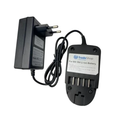Abbildung von Trade Shop 18V Li Ion Akku Ladegerät kompatibel mit Bosch PSR 18 2, 2H, PSB PST Li, PSA PKS