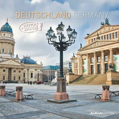 Abbildung von Alpha Edition Deutschland 2025 Broschürenkalender, 30x30cm, Wandkalender mit Platz für Notizen und Termine, 12 Motive aus Deutschland, Monatsübersicht Ferientermine DE/AT/CH