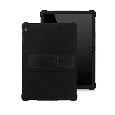 Abbildung von iChicTec Schutzhülle für Lenovo Tab P10 (TB X705F/L)/Tab 5 Plus 10.1(TB X705F/L)/Smart M10 TB X605F, leicht, rutschfest, Silikon schwarz