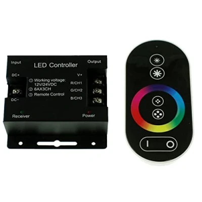 Abbildung von RGB LED Touch RF 6Key Controller schwarz 12...24V 144W RGB; 4 Pin