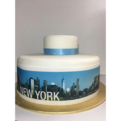 Abbildung von Top That New York City Skyline Bordüre, essbar, ideal zum Dekorieren größerer Kuchen, einfach zu verwenden
