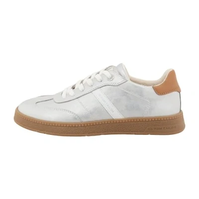 Abbildung von TOM TAILOR Sneaker, Schnürer, Freizeitschuh, Halbschuh mit Kontrastbesatz an der Ferse