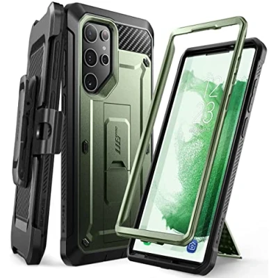 Abbildung von SupCase Outdoor Hülle für Samsung Galaxy S22 Ultra (6.8&quot;) 5G Handyhülle Bumper Case Rugged Schutzhülle Cover [Unicorn Beetle Pro] OHNE Displayschutz mit Gürtelclip und Ständer 2022 Ausgabe (Grün)