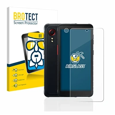 Abbildung von BROTECT Schutzglas für Samsung Galaxy XCover 5 (Display+Kamera) Schutzfolie Panzer Folie Glas [Extrem Kratzfest 9H, Anti Fingerprint,