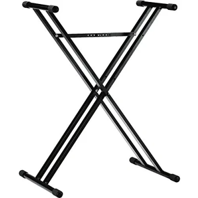 Abbildung von K&amp;M 18963 Keyboardständer Schwarz aus Stahl X Ständer für Masterkeyboard &amp; Stagepiano, doppelstrebig, höhenverstellbar