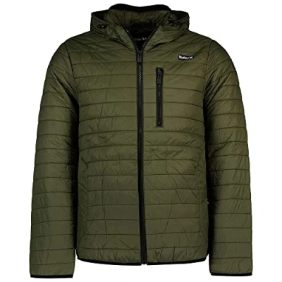 Abbildung von Hurley Herren M Balsam Quilted Packable Jacket, Peat Moss, S EU