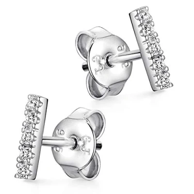 Abbildung von Materia Paar Ohrstecker Ohrringe Damen Silber Zirkonia SO 447, 925 Sterling