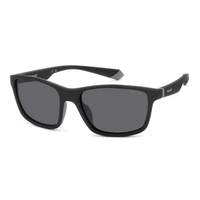 Abbildung von POLAROID Herren PLD 2153/S Sonnenbrille, Matt Schwarz Grau, 58