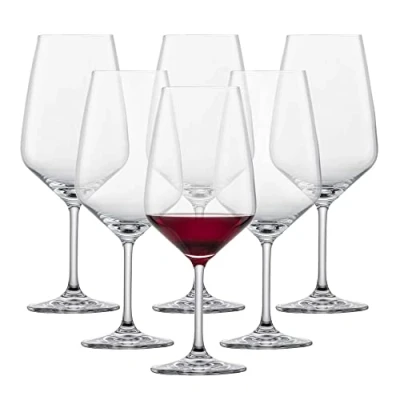 Abbildung von SCHOTT ZWIESEL Bordeaux Rotweinglas Taste (6er Set), zeitlose Bordeauxgläser für Rotwein, spülmaschinenfeste Tritan Kristallgläser, Made in Germany (Art. Nr. 115672)