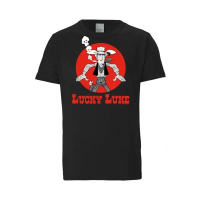 Abbildung von Logoshirt Lucky Lukeprint Tshirt print, Herren, Größe: XL, Schwarz