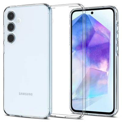 Abbildung von Samsung Galaxy A55 Hülle Silikon Spigen Backcover/Soft Case Handyhülle Transparent