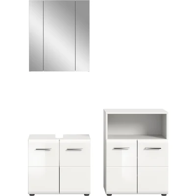 Abbildung von INOSIGN Badmöbel Set &quot;Florenz, 3 tlg. bestehend aus: Midischrank, Waschbeckenunterschrank &amp;&quot;, Spiegelschrank, Badezimmer, Bad Kombination,