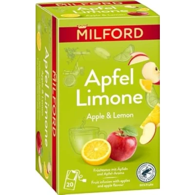 Abbildung von MILFORD Apfel Limone Früchtetee mit Äpfeln und Aroma 20 Teebeutel