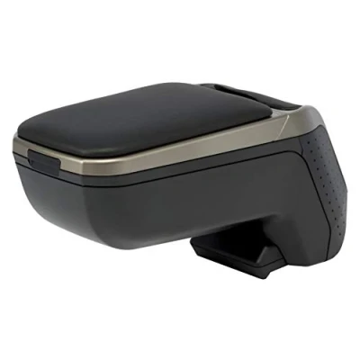 Abbildung von rati ARMSTER 2 Apoyabrazos Específico Negro/Gris para Skoda Fabia II (07 14), Con compartimento de Almacenaje y Abatible