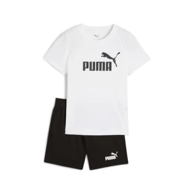 Abbildung von Puma LOGO TEE Unisex SET kurze Sporthose für Kinder, Größe: 116, White/black