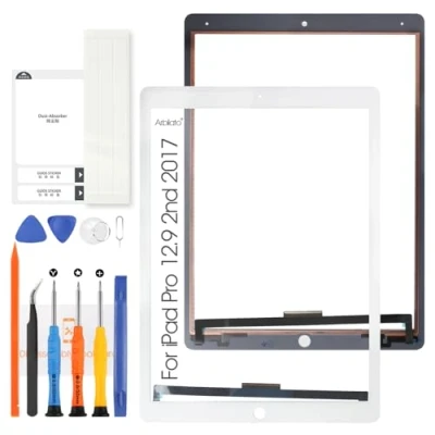 Abbildung von Arbilato Für iPad Pro 12.9 2017 2nd 2 Touchscreen Ersatz A1671 A1670 Digitizer Sensor mit Reparatursets (kein LCD) (weiß)