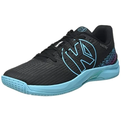 Abbildung von Kempa Attack TWO 2.0 Handballschuh, Herren, Größe: 45, Black/aqua Kunststoff/textil