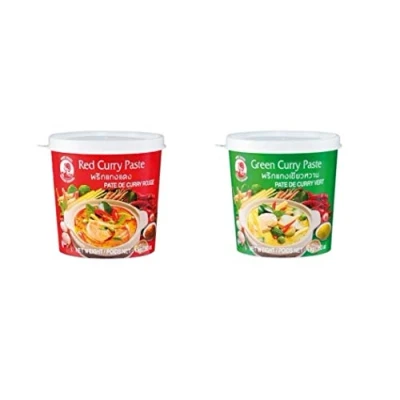 Abbildung von Pamai Pai® 2 x 1kg Cock Curry Paste Grün und Rot Thai rote grüne