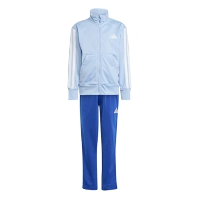 Abbildung von adidas Performance Essentials Tracksuit KIDS Unisex SET Jogginghose für Kinder, Größe: 128, Glow blue/white