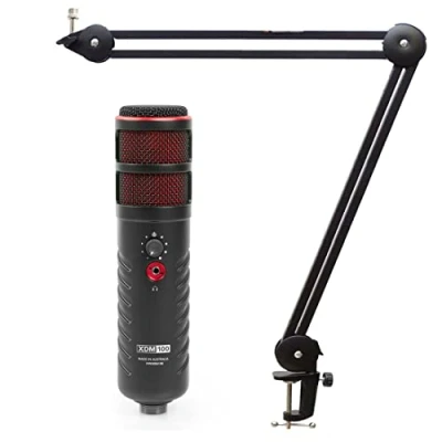 Abbildung von Rode X XDM 100 USB Sprechermikrofon + keepdrum MS138 Gelenkarm Stativ